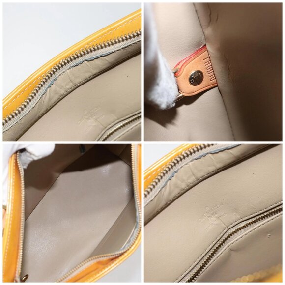 LOUIS VUITTON Monogram Vernis Houston Hand Bag Beige - Picture 14 of 15